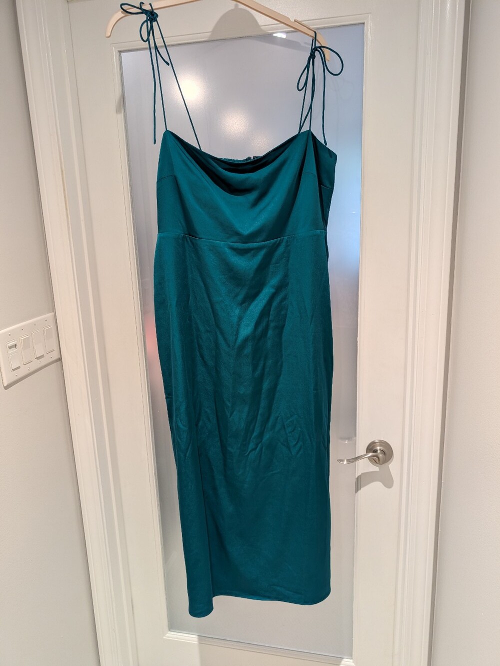 NWT J.Crew Collection tie-strap midi dress in textured satin